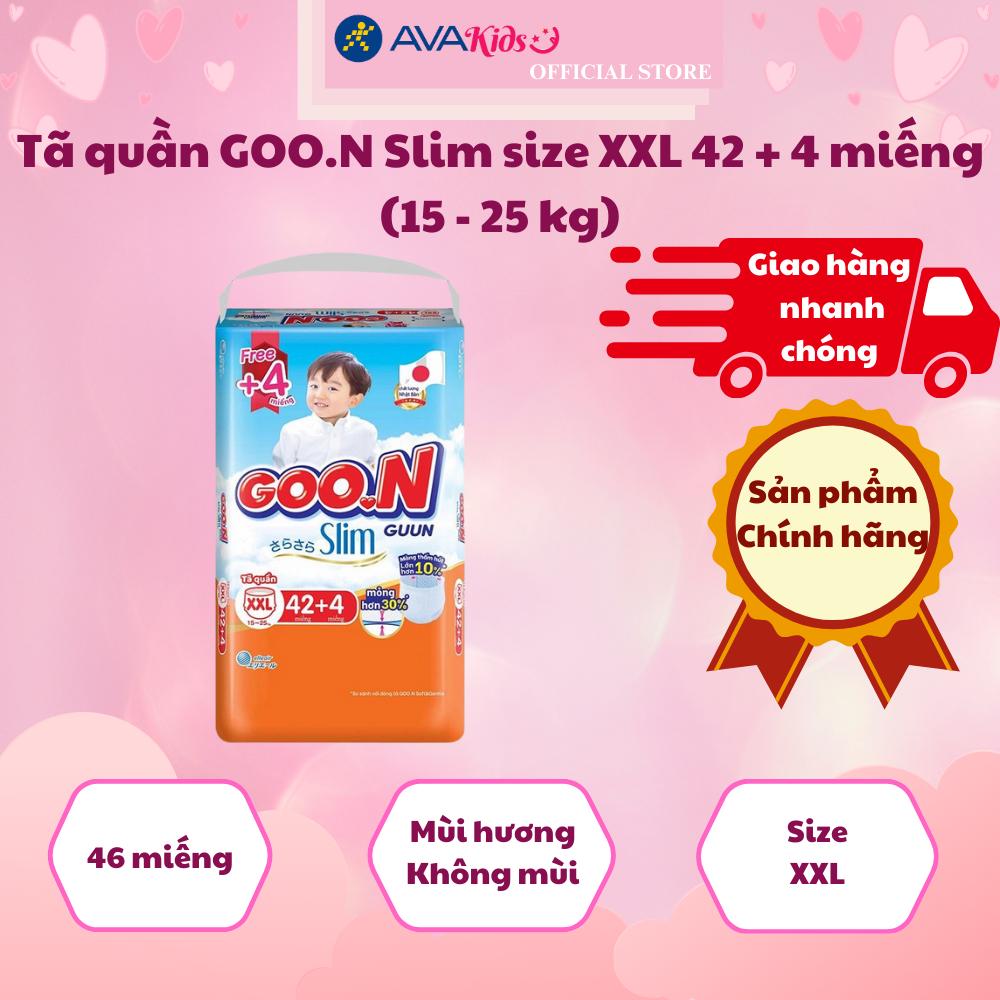Tã quần GOO.N Slim size XXL 42 + 4 miếng (15 - 25 kg)
