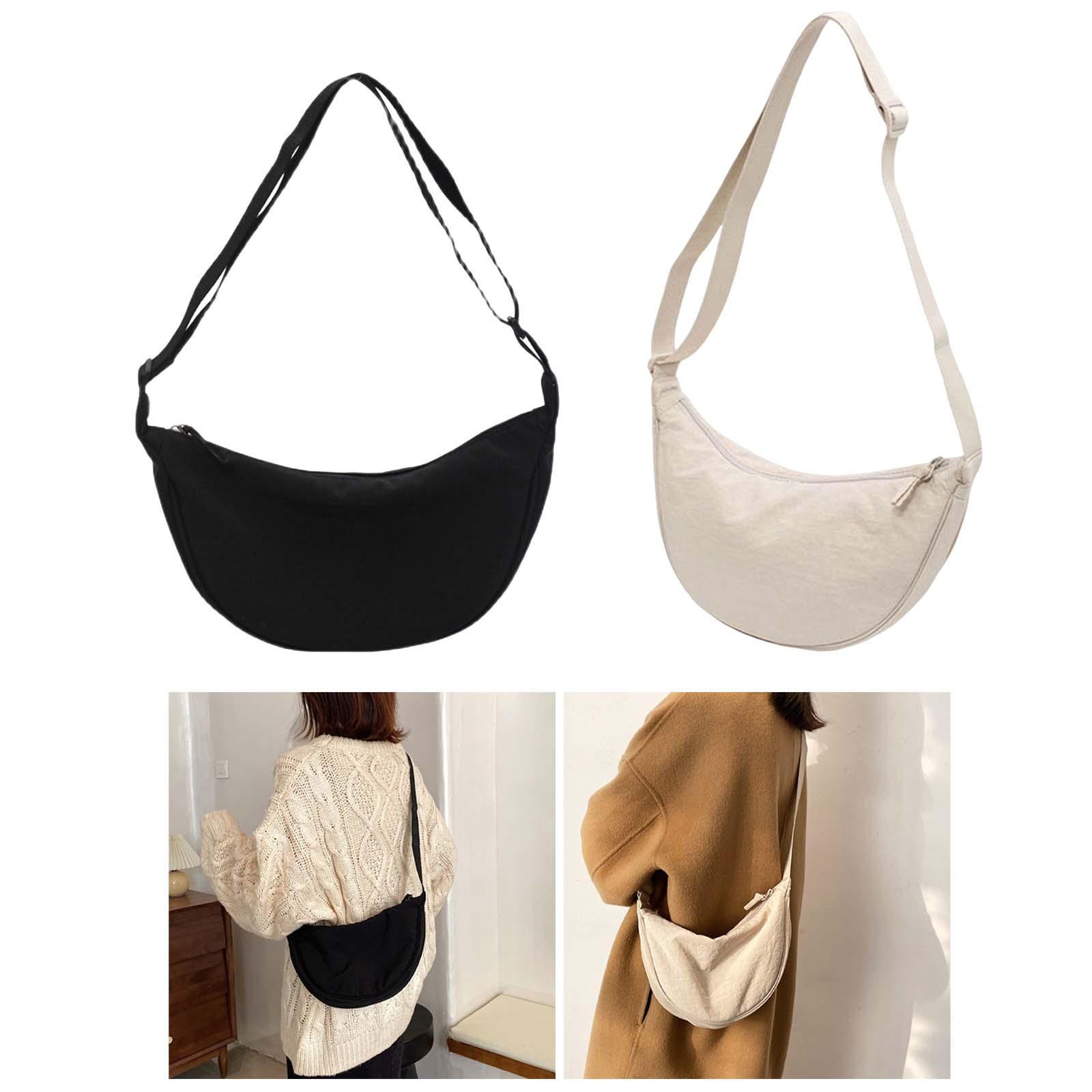 2Pcs Casual Dumpling Bun, Satchels Vacation Shopping Bags, Beach Wallet Lady Underarm Bags, Pouch Tote Women Nylon Shoulder Bags, Handbags