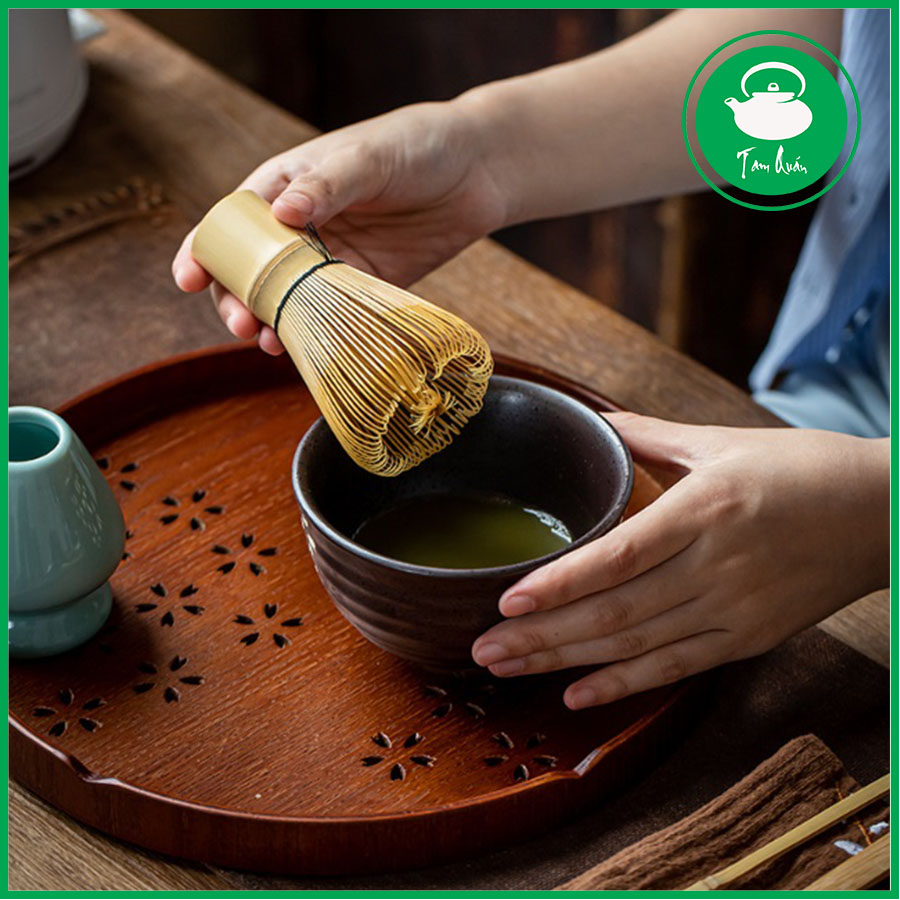 Chổi đánh Matcha Chasen cao cấp bằng tre 100 sợi