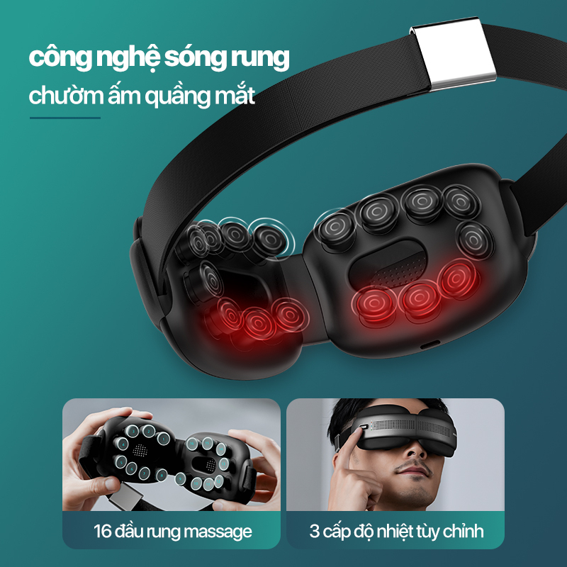 Máy Massage Mắt PHILIPS PPM2522 Trang bị hiệu ứng âm thanh giúp mắt thư giãn không bị mỏi mắt - Hàng nhập khẩu