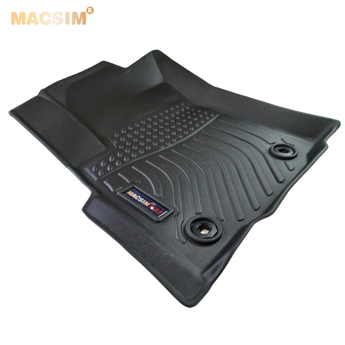 Hàng loại 2 Thảm lót sàn xe ô tô Toyota Fortuner/ Innova 2017-nay Nhãn hiệu Macsim chất liệu nhựa TPE