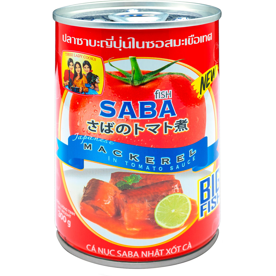 Cá Nục Saba Nhật Sốt Cà 290g Hiệu Ba Cô Gái Lốc 8 Lon (290G x 8)