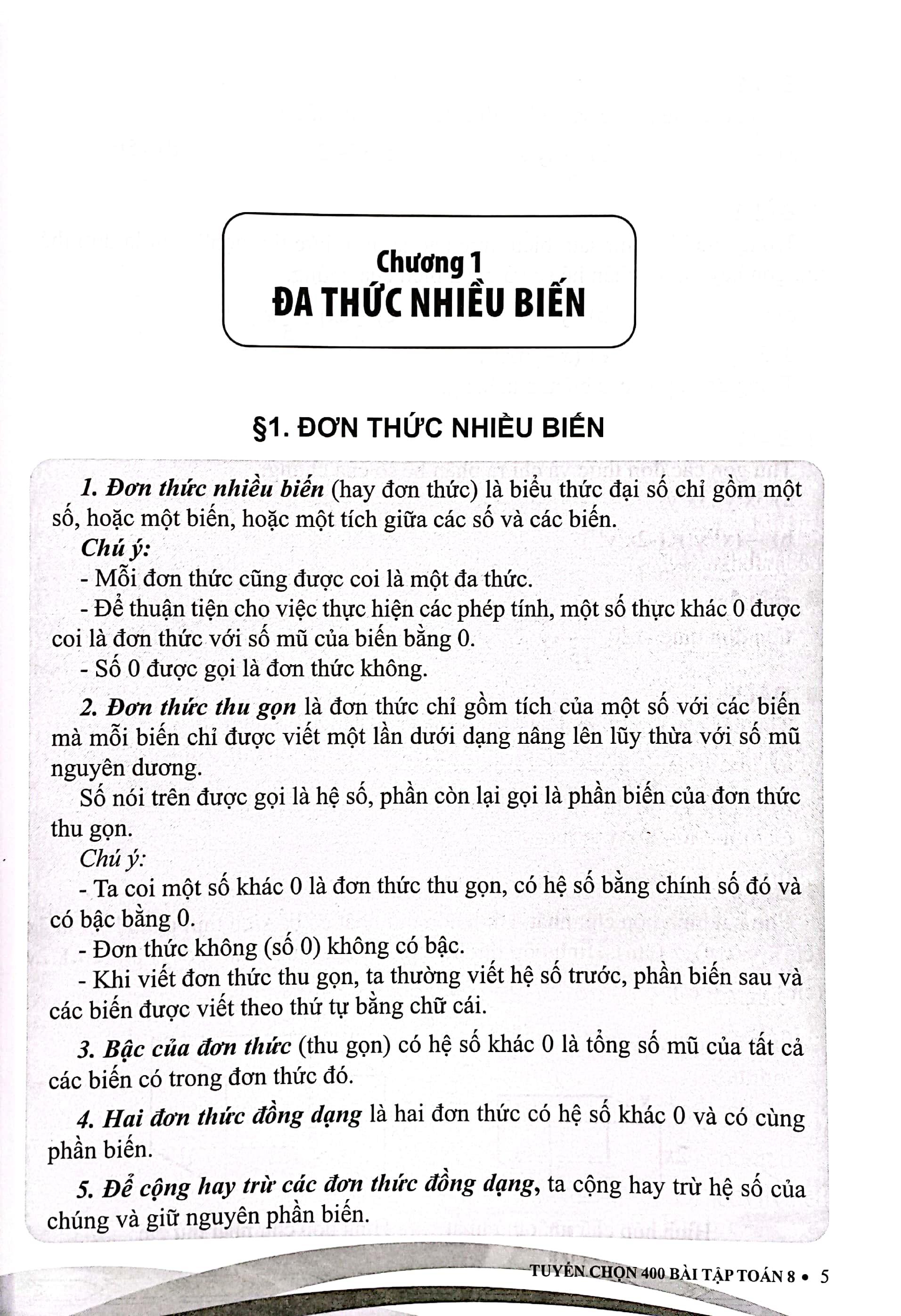 Tuyển Chọn 400 Bài Tập Toán 8