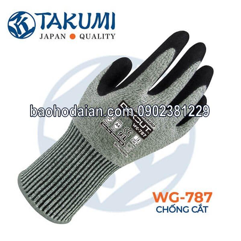 Găng Tay Chống Cắt Takumi Wonder Grip WG-787 phủ nitrile