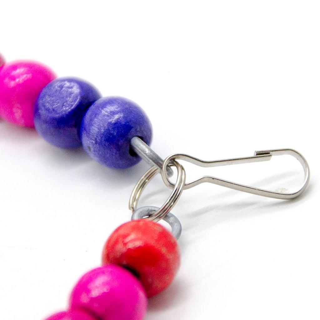 Bird Toys Medium Roung Wooden Beads Swing Bird Toy Parrot Cage Toys