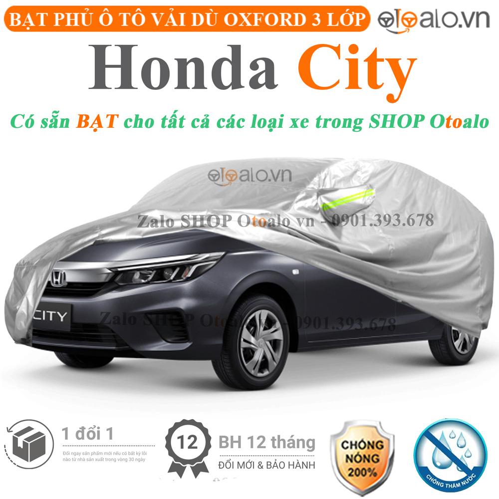 Bạt che phủ xe ô tô Honda City vải dù 3 lớp CAO CẤP BPXOT - OTOALO