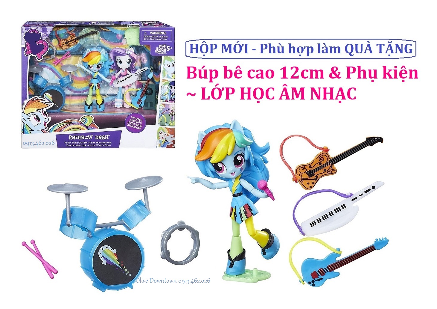 Bộ Búp bê 12cm & Phụ kiện theo chủ đề LỚP HỌC ÂM NHẠC - Đồ chơi búp bê VNXK - HỘP MỚI - Quà tặng tuyệt đẹp