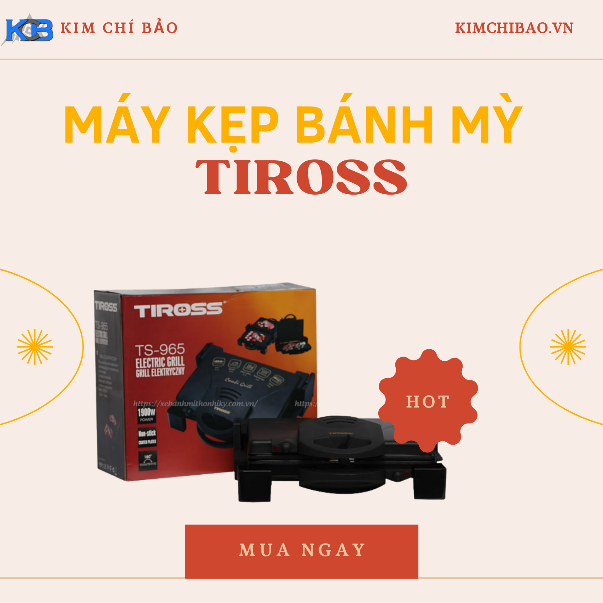 Máy kẹp nướng bánh mì Tiross