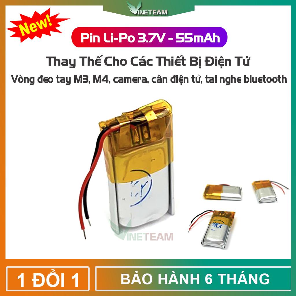 Pin Lithium 3.7V Dung Lương Từ 55mAh Dành Cho Các Loại Đồng Hồ Thông Minh, Cân Điện Tử, Tai Nghe Bluetooth - pin 3.7V 55mah