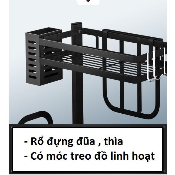 Kệ đựng gia vị đa năng 3 tầng - Có rổ đựng đũa và giá cài thớt