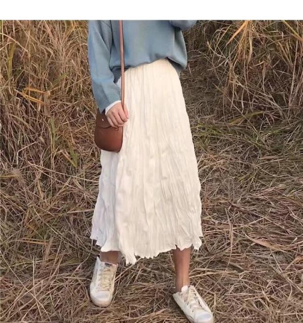 Chân váy xếp ly nhăn QC