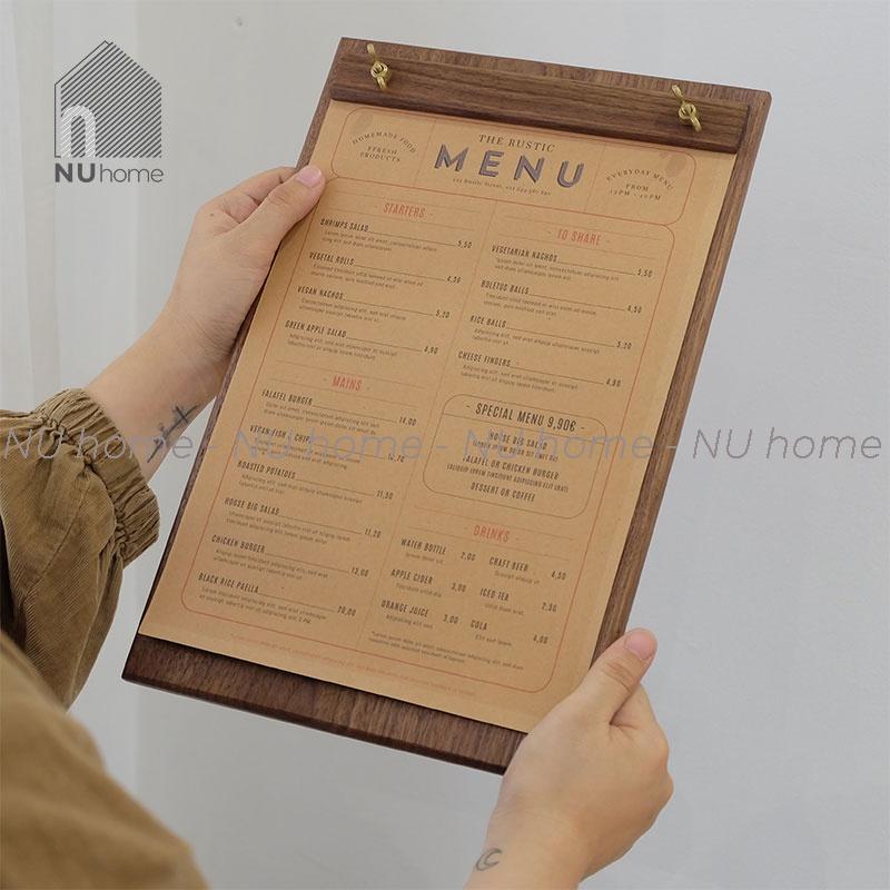 Kẹp menu gỗ để bàn - Kento, được thiết kế đơn giản đẹp mắt bằng chất liệu gỗ tự nhiên cao cấp