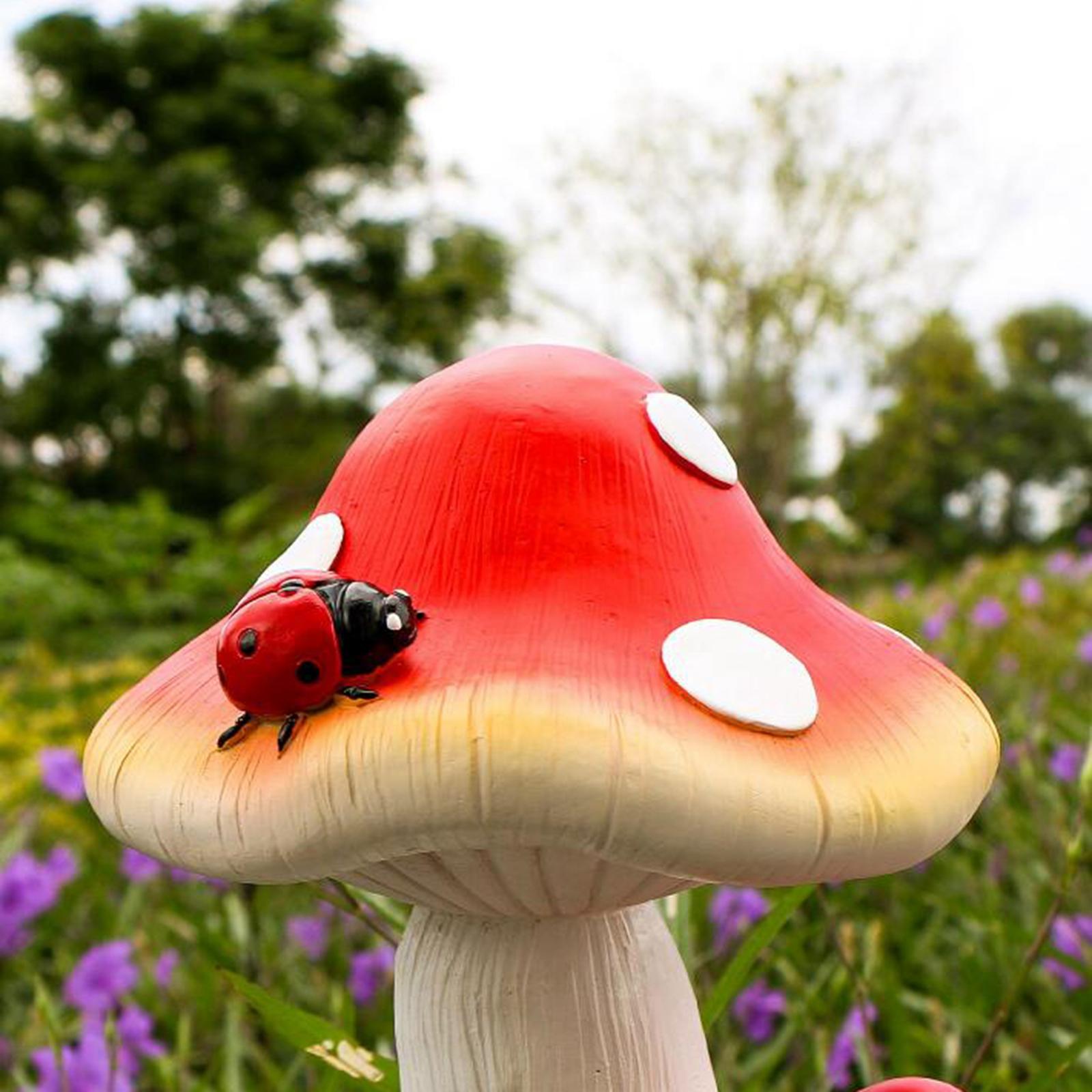 Simulation Mushroom Statue Mushroom Figures Art Crafts for Yard 2