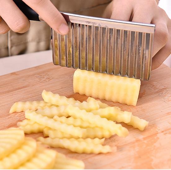 1 Dụng Cụ Cắt Khoai Tây, Dụng Cụ Cắt Rau Củ, Dụng Cụ Cắt Chip Chipper, Dụng Cụ Cắt Bột Khoai Tây Chiên Dợn Sóng, Dụng Cụ Cắt Khoai Tây Răng Cưa Dụng Cụ Cắt Rau Củ, Khoai Tây, Hành Tây