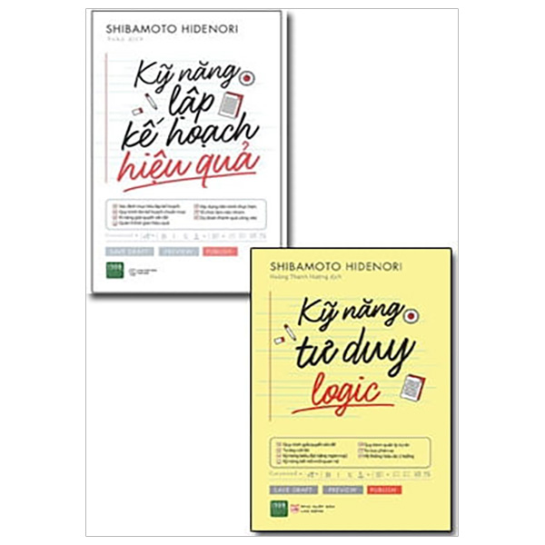 Combo Kỹ Năng Lập Kế Hoạch Hiệu Quả + Kỹ Năng Tư Duy Logic