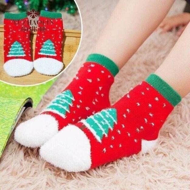 LỐ 10 ĐÔI Tất noel chất len đẹp cho người lớn