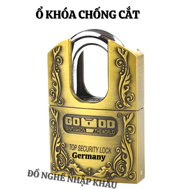 Ổ khóa chống trộm hàng cao cấp Liên Bang Đức-Chất Liệu Hợp Kim Gang Nguyên Khối