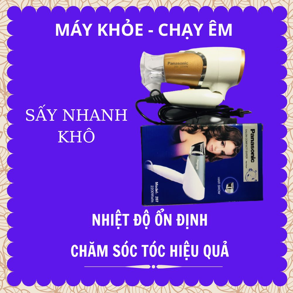 Máy sấy tóc 2 chiều nóng lạnh chuyên dụng Salon tóc - 2 tốc độ gió, 3 chế độ sấy/ mát, ấm, nóng/ tay cầm gập gọn tiện mang đi du lịch