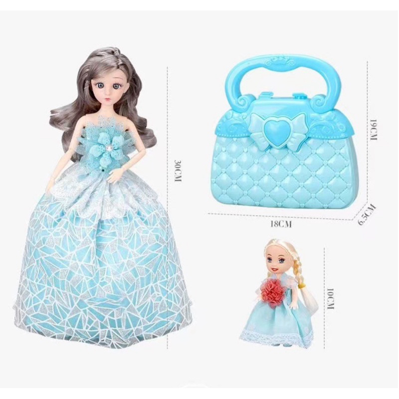 Bộ Đồ Chơi Búp Bê Elsa, Bộ Trang Điểm Đa Dạng Cùng Hơn 10 Mẫu Váy, Quà Tặng Hot Cho Bé Gái