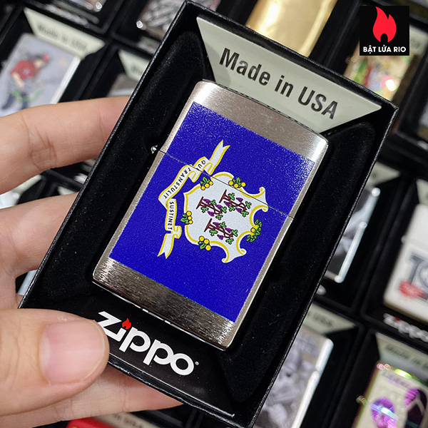 Bật Lửa Zippo 200 Connecticut Flag Design