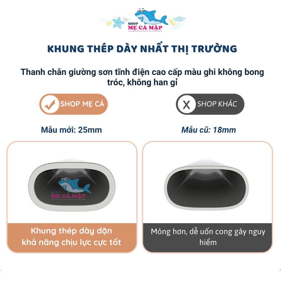 Thanh Chắn Giường Pakey NV2 Nâng Hạ Dạng Trượt Dễ Dàng ,Thanh Chắn Giường Có Khóa Xoáy 2 Chiều, Bọc Xốp An Toàn Cho Bé