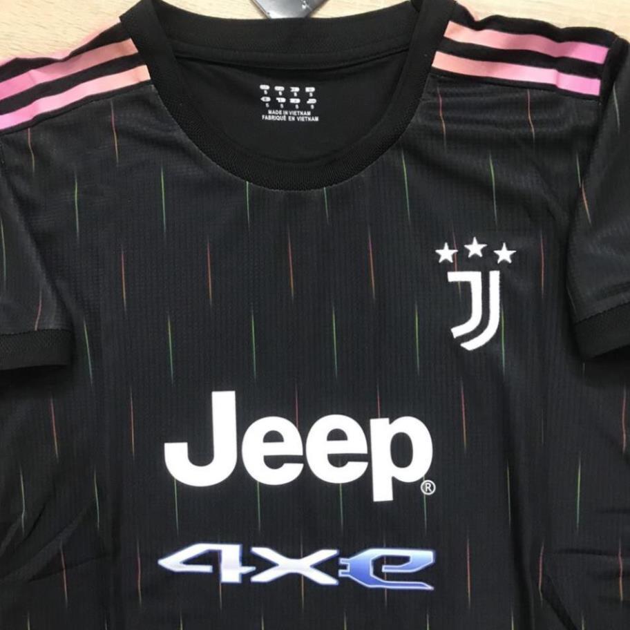 Bộ quần áo thể thao,áo bóng đá,đá banh CLB Juventus đen(Juve) 2021 - 2022 vải gai Thái,mềm,mát,mịn,thấm hút mồ hôi