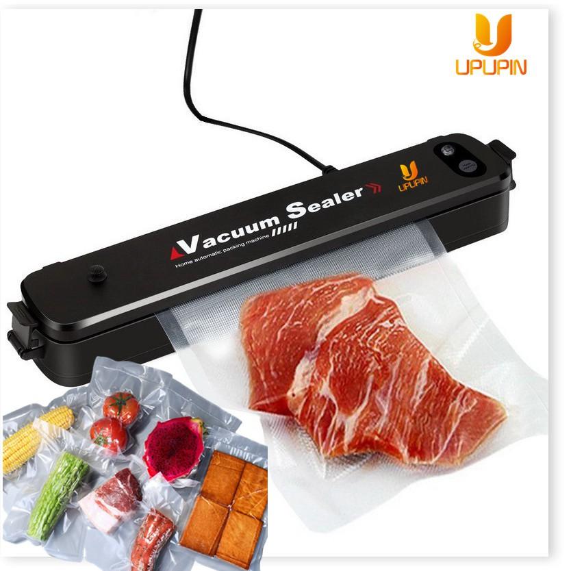 UPUPIN-Máy hút chân không thực phẩm Vacuum Sealer FREE SHIP dùng cho gia đình- Tặng 7 túi hút chân không - đen