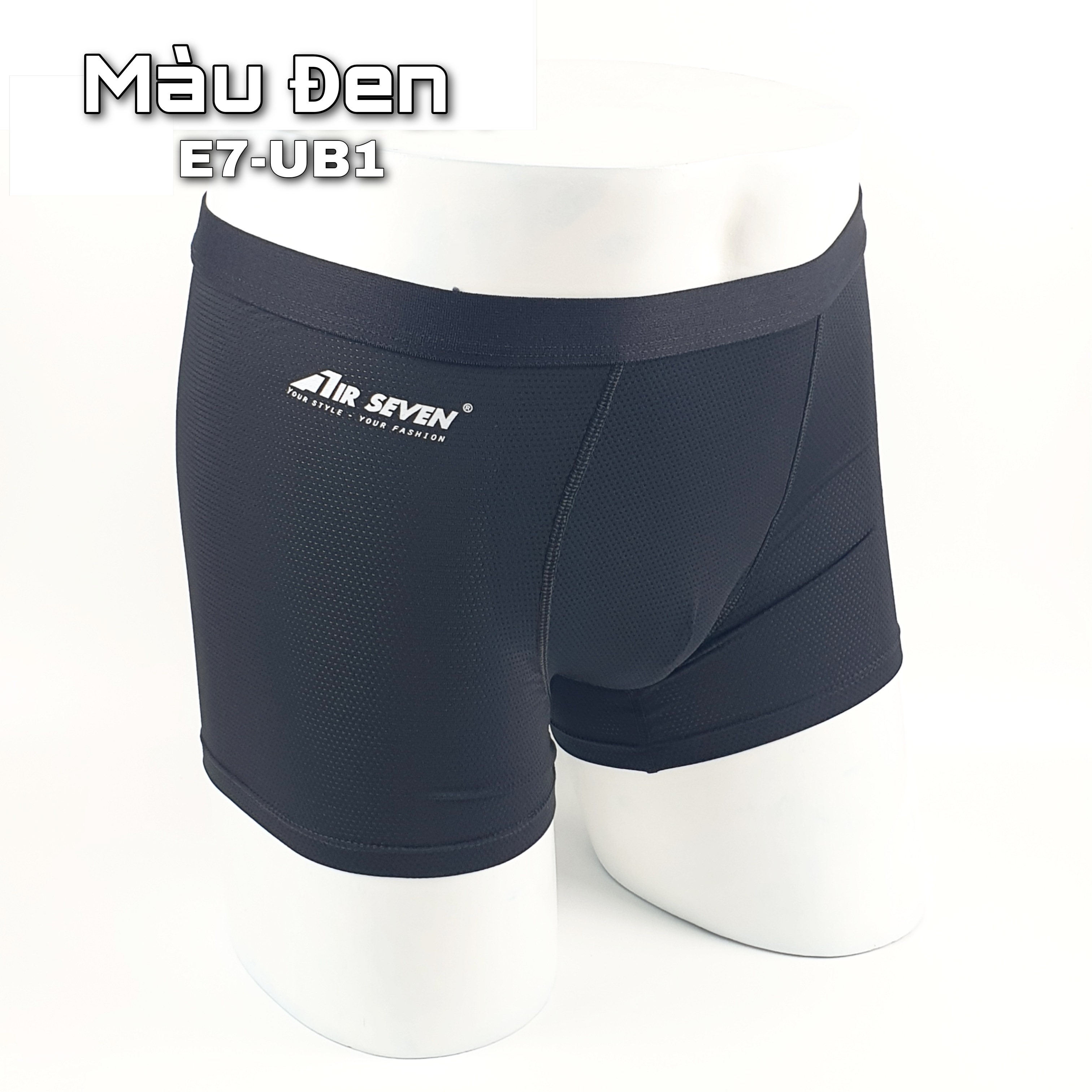 Quần lót nam Boxer UB1 co giãn 4 chiều, lưng thun nhỏ, công nghệ thoáng khí - màu Đen