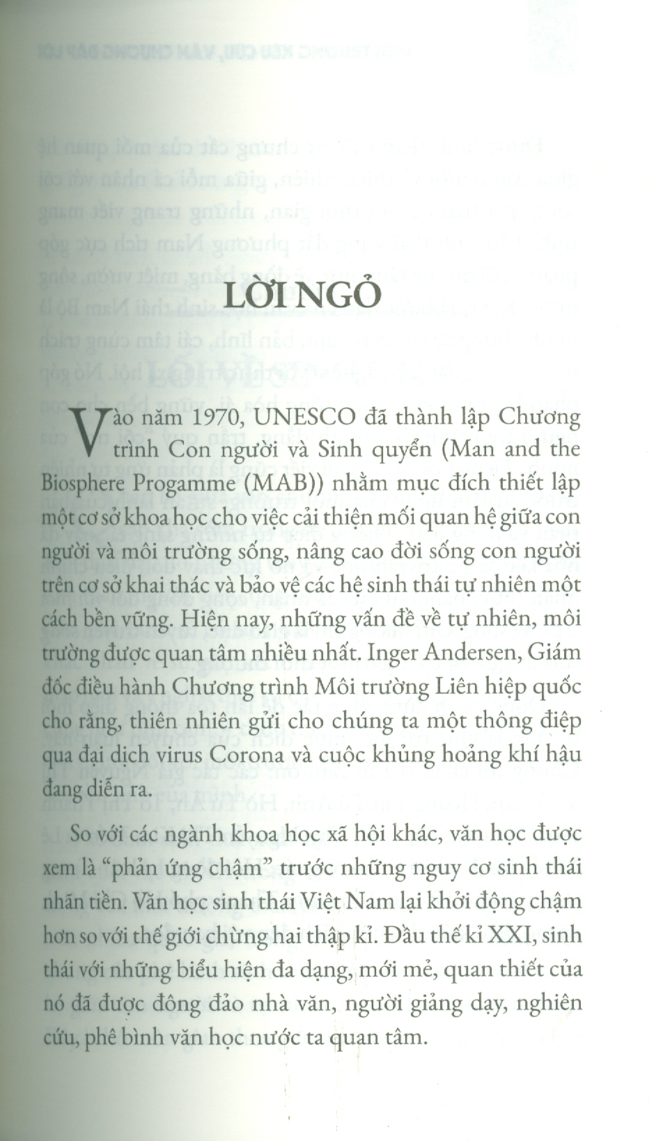 Môi Trường Kêu Cứu, Văn Chương Đáp Lời (Văn Học Sử Việt Nam)