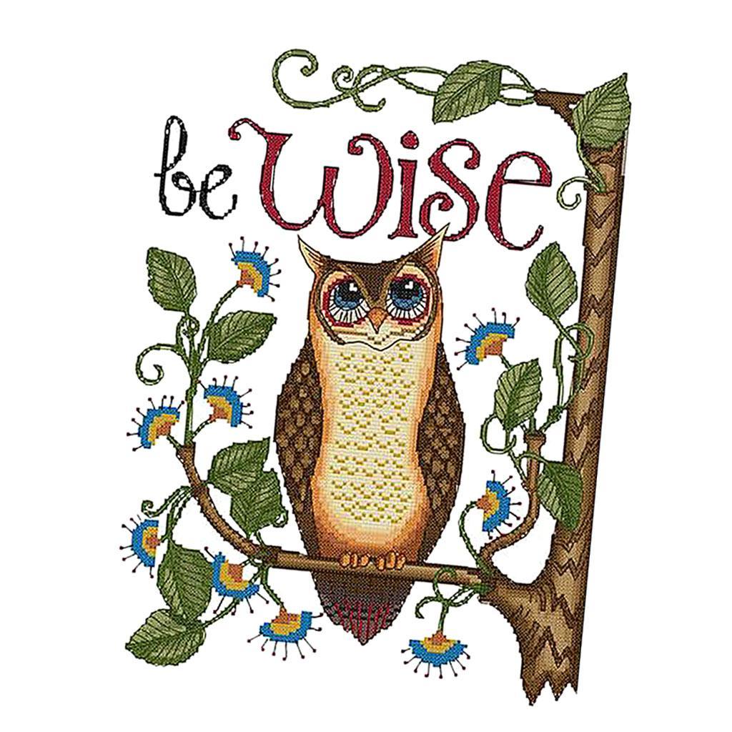 DIY Handmade Cartoon Owl Stamped Cross Stitch Kit Embroidery Kits Home Decor