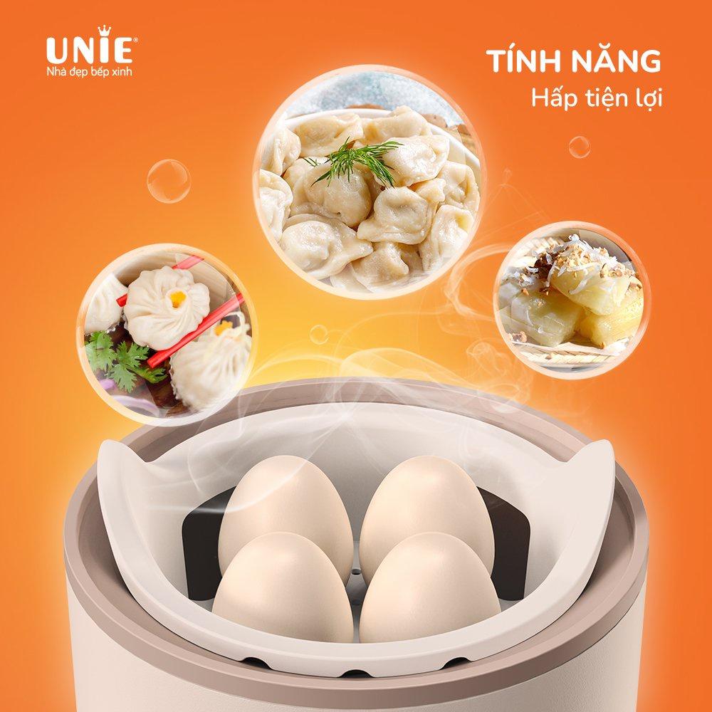 Nồi nấu chậm Unie USC08W, Chất liệu cao cấp thiết kế nhỏ gọn, 6 chức năng nấu đa dạng, chế độ tự ngắt khi cạn nước - hàng chính hãng