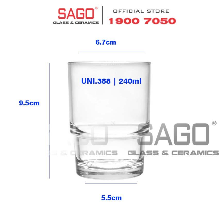 Ly Thủy Tinh Hai Tầng 240ml | Thủy tinh Cao cấp , Nhập khẩu Thái Lan