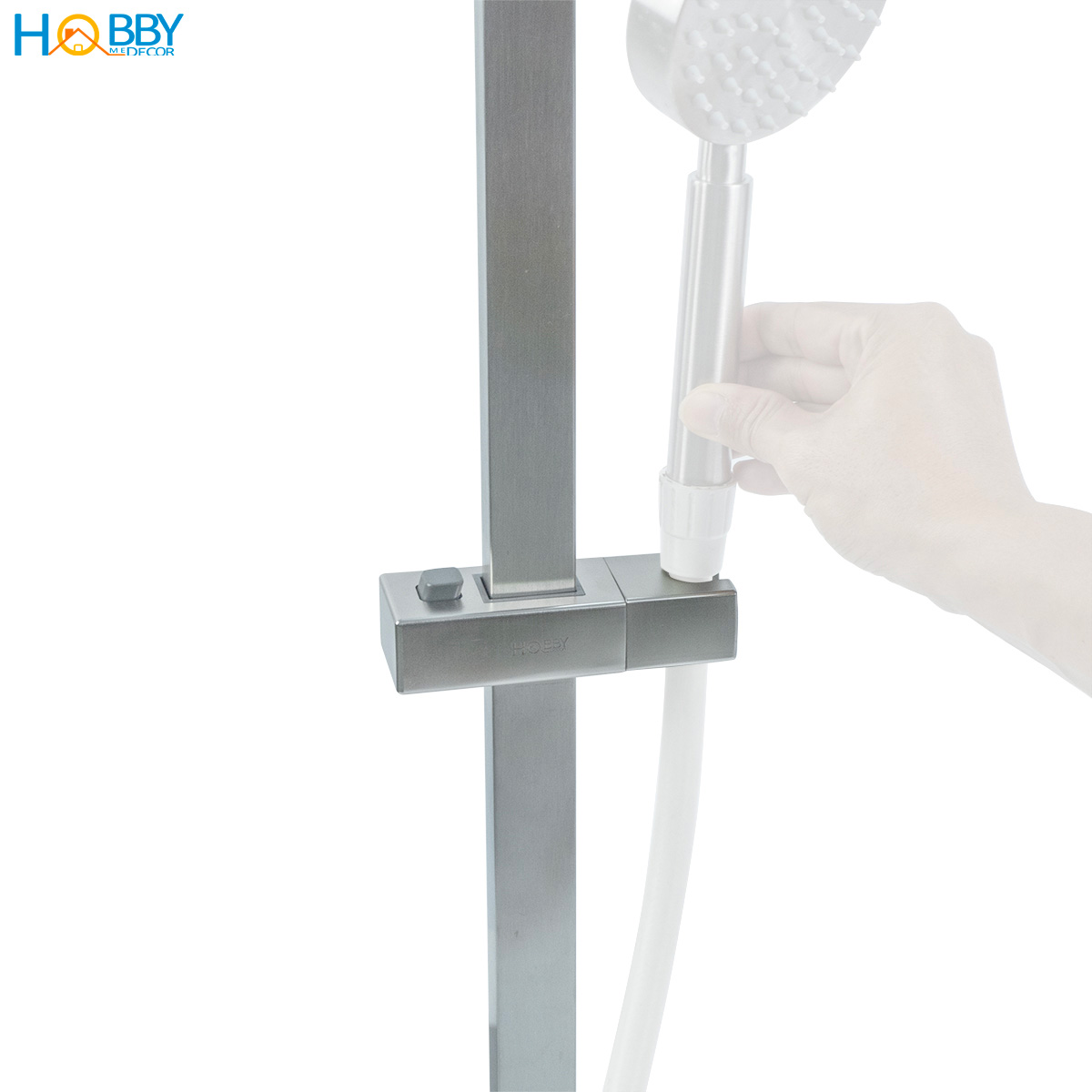 Thanh giá treo vòi sen có điều chỉnh inox 304 Hobby home decor GVST4