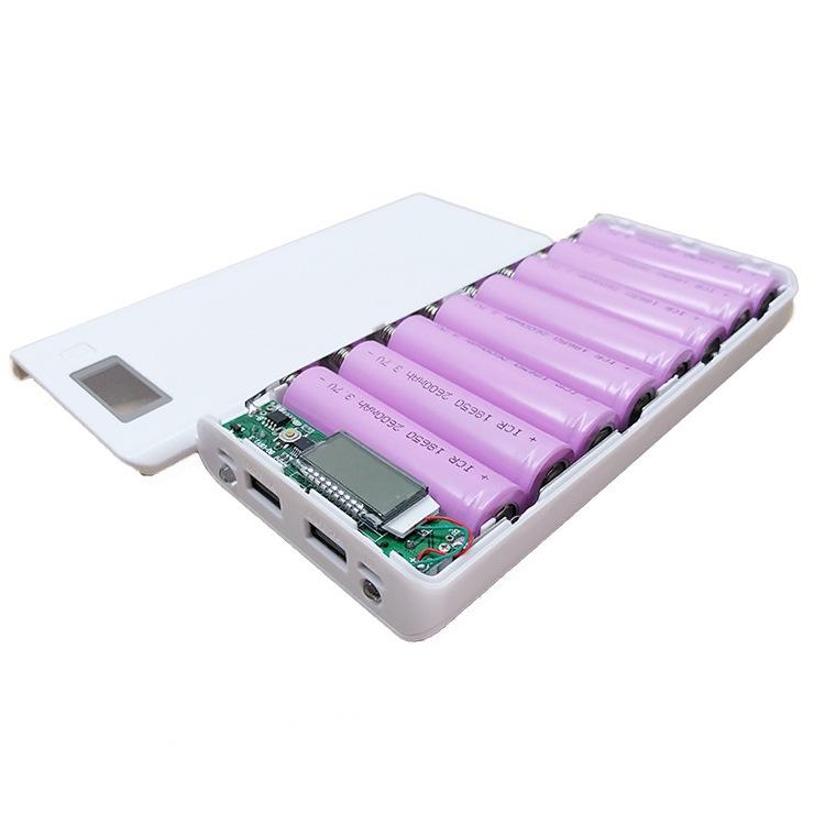 Vỏ sạc dự phòng 8 Cell có Mạch loại tốt, sử dụng Pin 18650