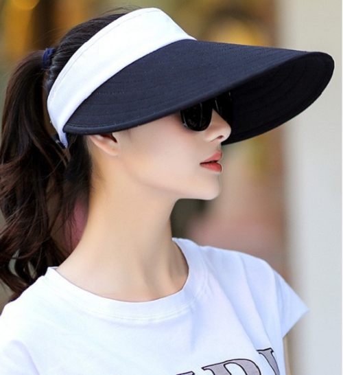 Mũ nữ nửa đầu chống nắng chống tia UV phong cách Hàn, nón rộng vành nữ mới