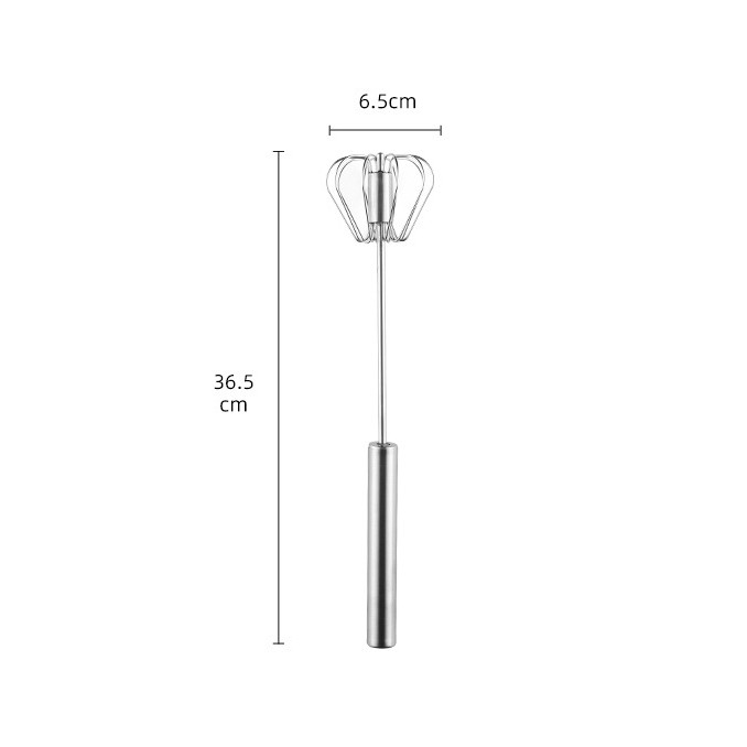 Dụng Cụ Đánh Trứng Cầm Tay Dạng Ấn Trục Xoay Tự Động - Chất Liệu Thép Không Gỉ 304 Cao Cấp - Chính Hãng MINIIN