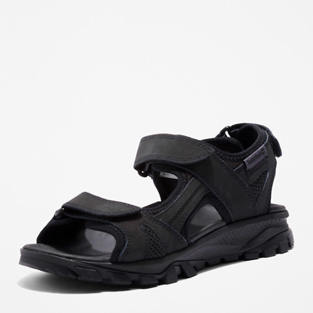 [NEW 2023] Timberland Giày Sandal Nữ Lincoln Peak Strap Sandal Black Leather TB0A5XA404