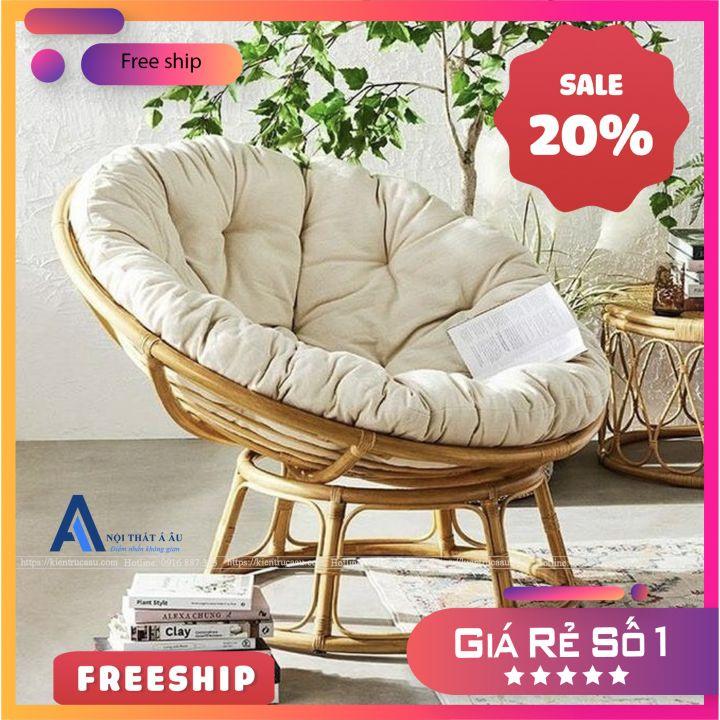 GHẾ THƯ GiÃN PAPASAN &quot;100CM&quot; KÈM VẢI BỐ CAO CẤP&quot; CAM KẾT MÂY 100%&quot; GHẾ LƯỜI, GHẾ CHO BÉ, GHẾ MÂY