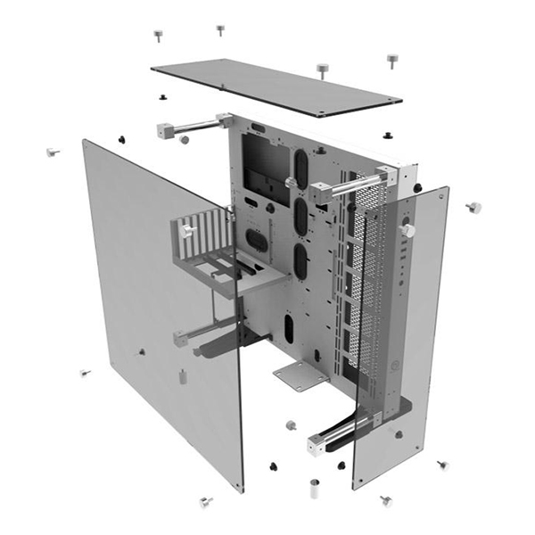 Vỏ Case Máy Tính Thermaltake Core P5 Tempered Glass Snow CA-1E7-00M6WN-01 ATX - Hàng Chính Hãng