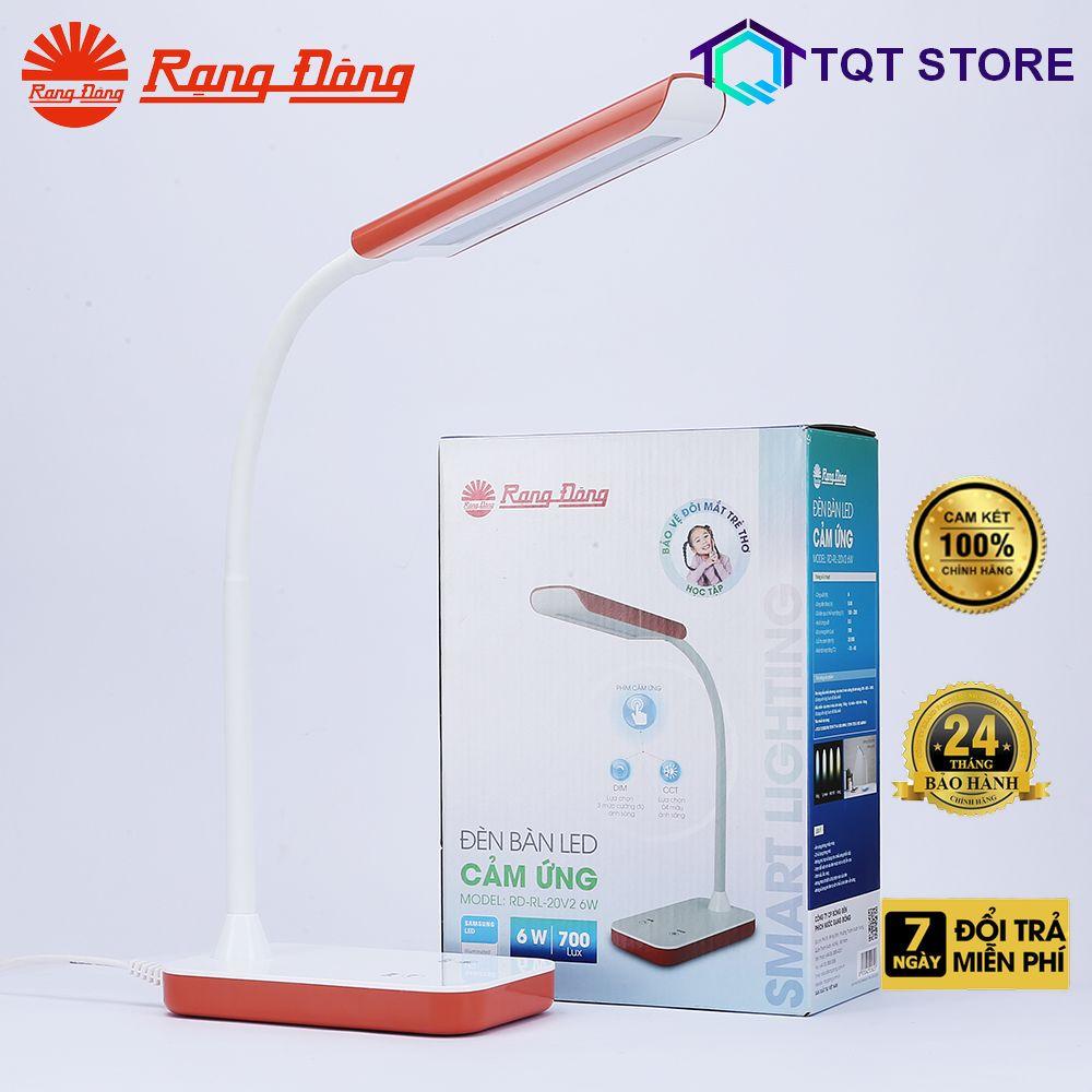 Đèn bàn LED Cảm ứng Rạng Đông, Bảo vệ thị lực, chống cận thị, Bảo hành chính hãng, Model: RD-RL-20V2