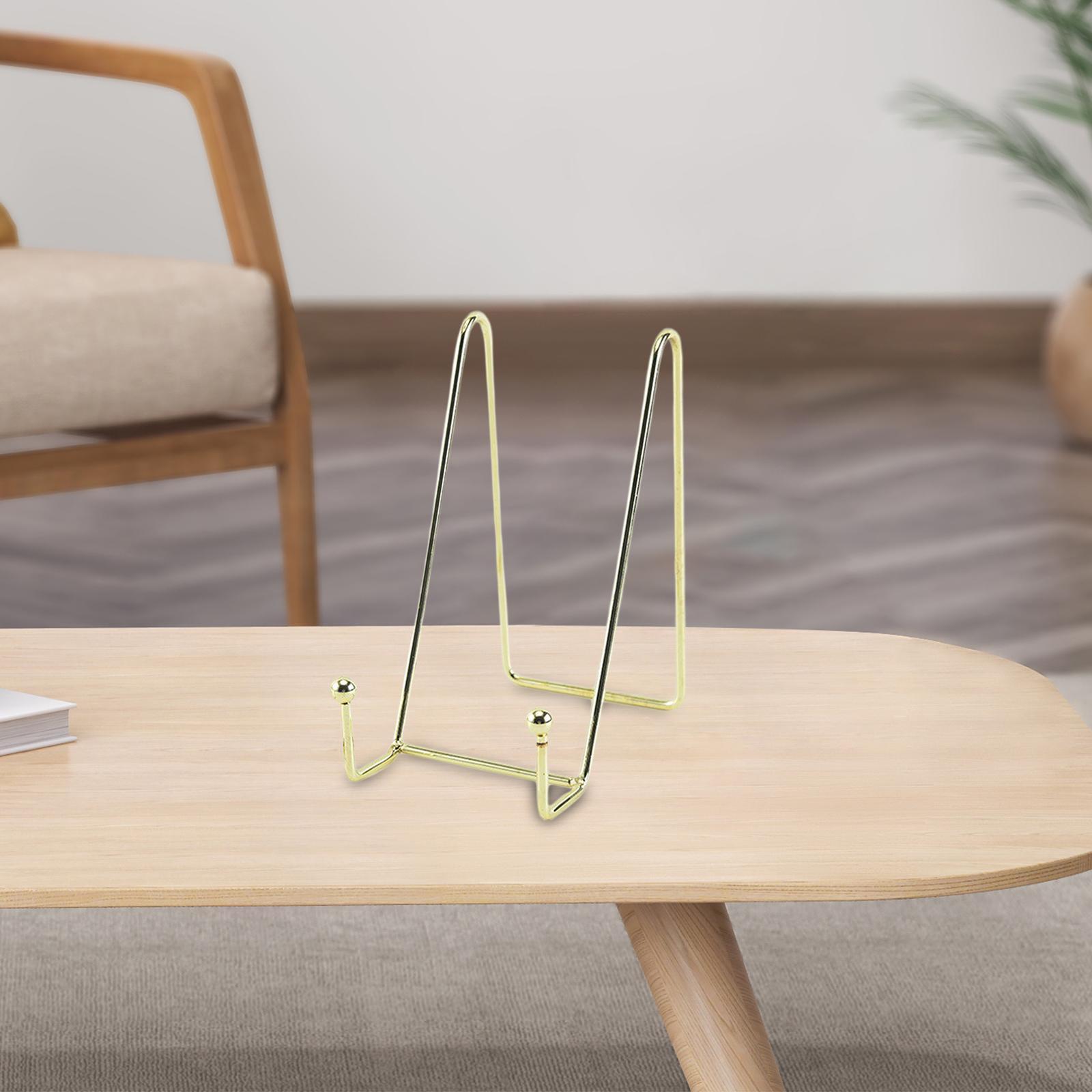 Metal Display Stands Brackets Decoration Storage Rack Book Shelf Plate Holder Table Art for Pictures Magazine Living Room Office Party