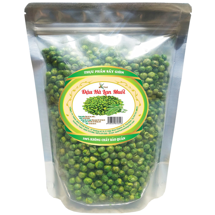 ĐẬU HÀ LAN MUỐI SẤY GIÒN THƯƠNG HIỆU SK FOOD - BỊCH 500G