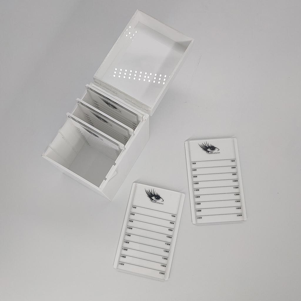 False Eyelashes Display Case Dustproof Durable Eyelash Extension Box White