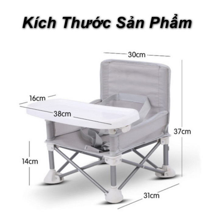 Ghế ăn gấp Hikaru Baby hợp kim nhôm cho trẻ em - Home and Garden