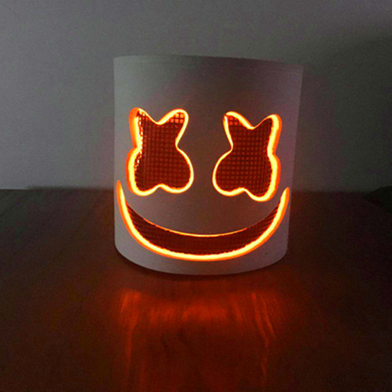 Mặt Nạ Hóa Trang DJ Marshmello Có Đèn Led