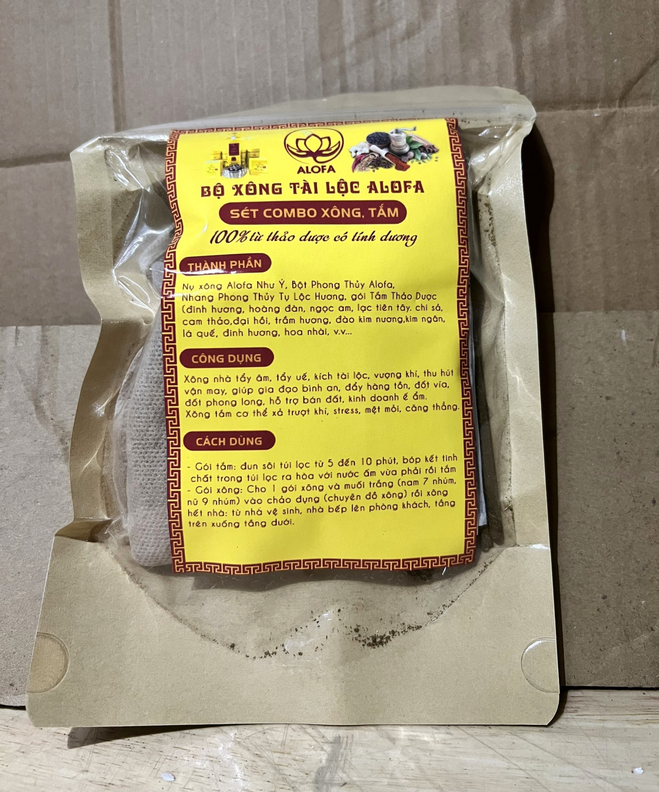 Combo xông, tắm Tài Lộc ALOFA