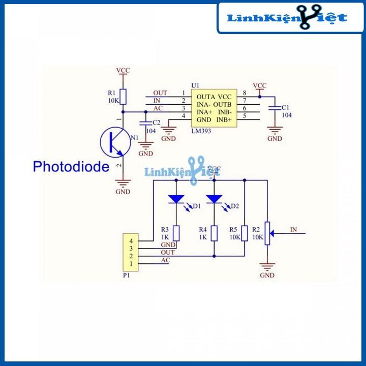 Module Cảm Biến Ánh Sáng Photodiode