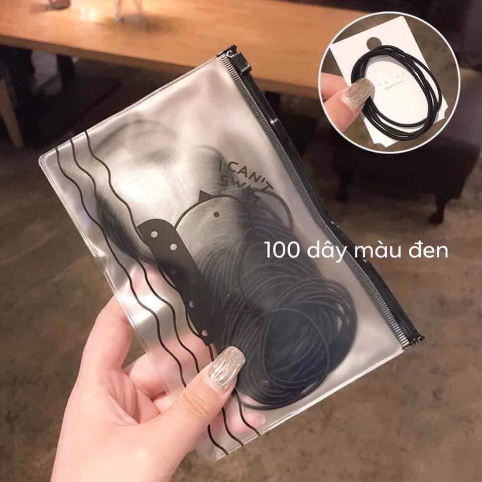 SET 100 DÂY BUỘC TÓC NỮ NHIỀU MÀU