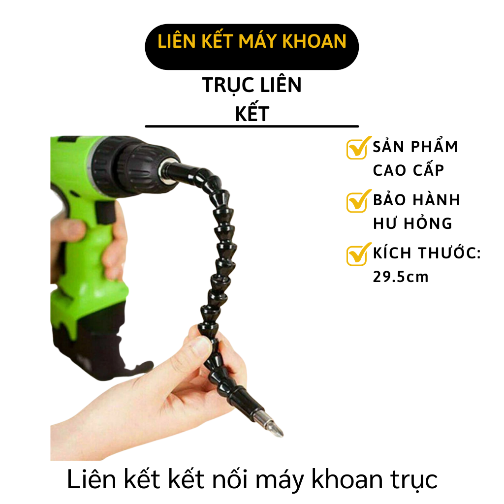 Trục Khoan Nối Dài - Dây kết nối mũi khoan Linh Hoạt Dụng Cụ Giữ Ốc Vít Máy Khoan