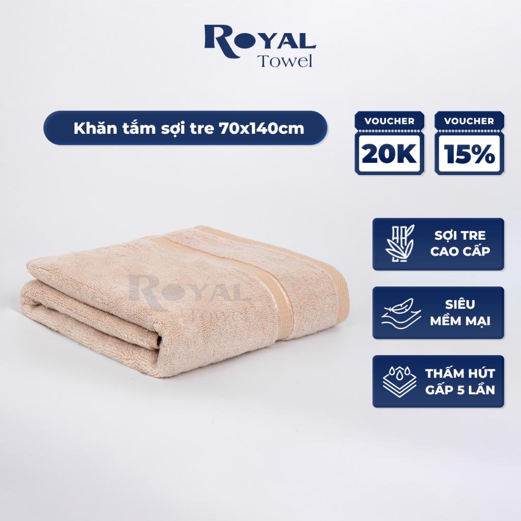 Khăn tắm sợi tre Royal Towel 70x140cm thấm hút tốt, không đổ lông, không ra màu